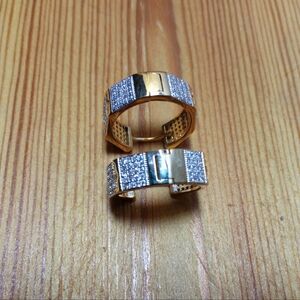 Crystime Arracadas Gold Plate For Women